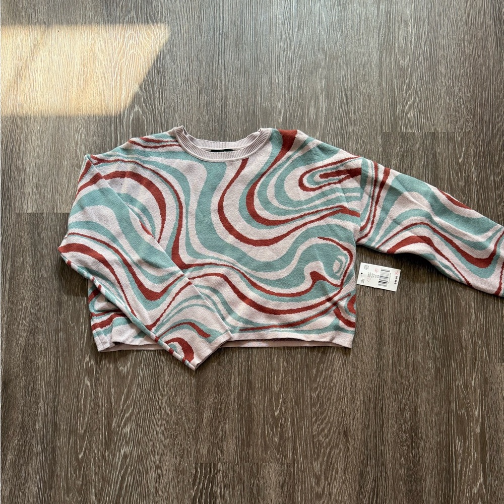 Originality (Dry Goods) Swirl Pattern Crew Neck Sweater - XS NWT